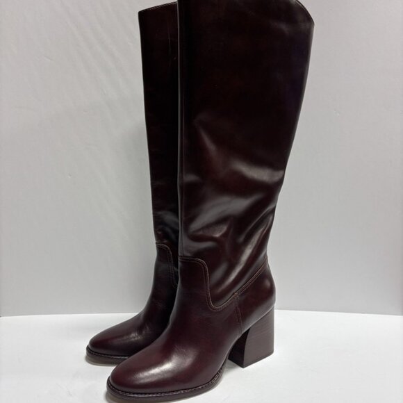 Vince Camuto Burgundy Heeled Boots - Picture 3 of 6